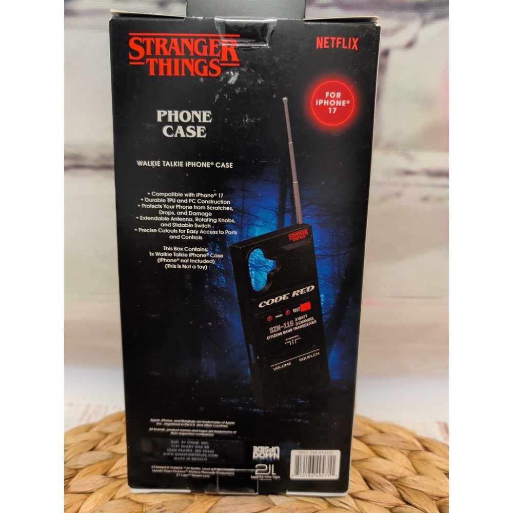 Stranger Things Netflix Walkie Talkie iPhone 17 Code Red Phone Case‎ New - Picture 2 of 4
